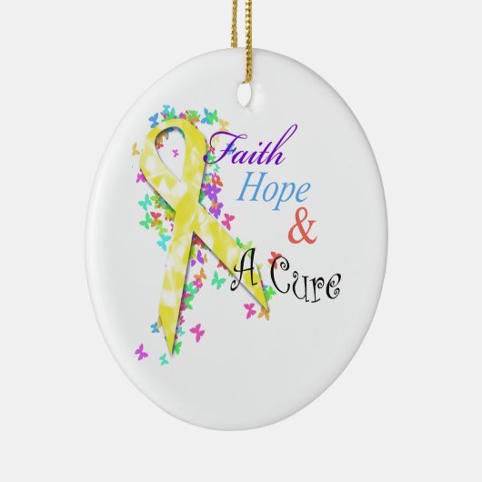 Voorlichting over kinderkanker keramisch ornament (Rechts)