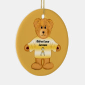 Voorlichting over kinderkanker met Teddy Bear Keramisch Ornament (Rechts)