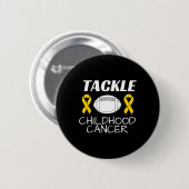 Voorlichting over kinderkanker ondersteunen ronde button 5,7 cm (Voorkant /achterkant)