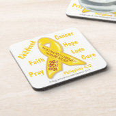 Voorlichting over kinderkanker Phil 4:13 Drankjes Onderzetter (Linkerzijde)