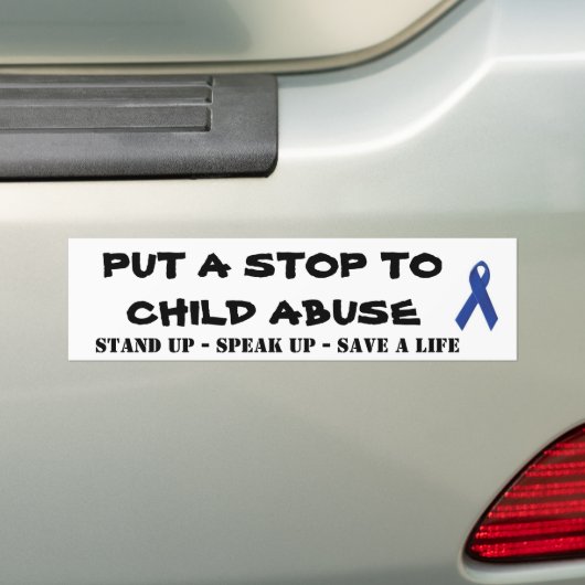 Voorlichting over kindermisbruik bumpersticker (Op auto)