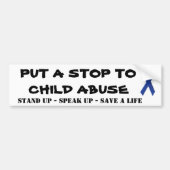 Voorlichting over kindermisbruik bumpersticker (Voorkant)