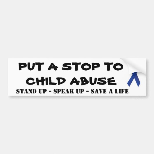 Voorlichting over kindermisbruik bumpersticker (Voorkant)