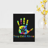 Voorlichting over kindermisbruik stoppen Maand Bla Kaart (Gele Bloem)