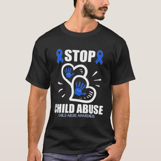 Voorlichting over kindermisbruik stoppen t-shirt (Voorkant)