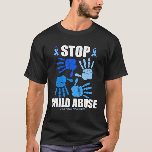 Voorlichting over kindermisbruik stoppen t-shirt (Voorkant)
