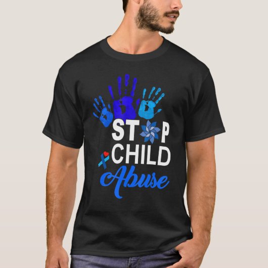 Voorlichting over kindermisbruik stoppen t-shirt (Voorkant)