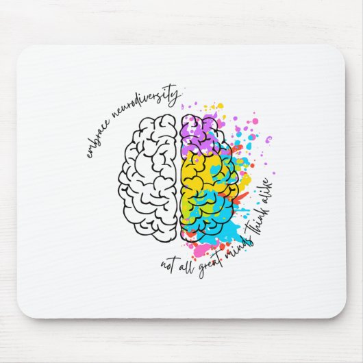 Voorlichting over neurodiversiteit muismat (Voorkant)