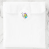 Voorlichting over neurodiversiteit ronde sticker (Tas)