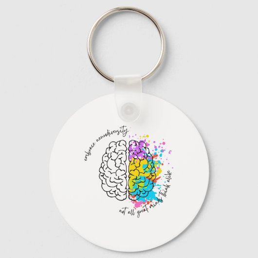 Voorlichting over neurodiversiteit sleutelhanger (Voorkant)