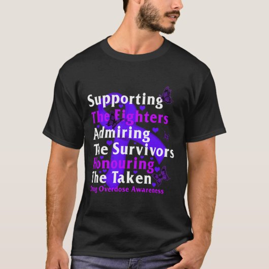 Voorlichting over overdosering van geneesmiddelen t-shirt (Voorkant)