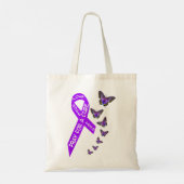 Voorlichting over pancreaskanker Vrouwen vlinder r Tote Bag (Achterkant)