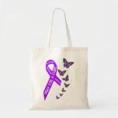 Voorlichting over pancreaskanker Vrouwen vlinder r Tote Bag (Voorkant)