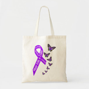 Voorlichting over pancreaskanker Vrouwen vlinder r Tote Bag