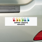 Voorlichting van autisme: Steun Onderwijs Advocate Bumpersticker (Op auto)