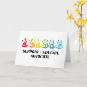 Voorlichting van autisme: Steun Onderwijs Advocate Kaart (Gele Bloem)