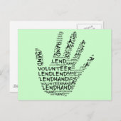 Voorlichting van vrijwilligers: Een handje uitlene Briefkaart (Voorkant / Achterkant)