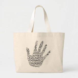 Voorlichting van vrijwilligers: Een handje uitlene Grote Tote Bag