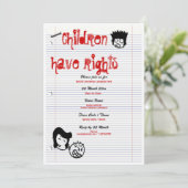 Voorlichtingscampagne over kinderrechten kaart (Staand voorkant)