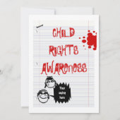 Voorlichtingscampagne over kinderrechten kaart (Achterkant)