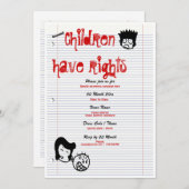 Voorlichtingscampagne over kinderrechten kaart (Voorkant / Achterkant)