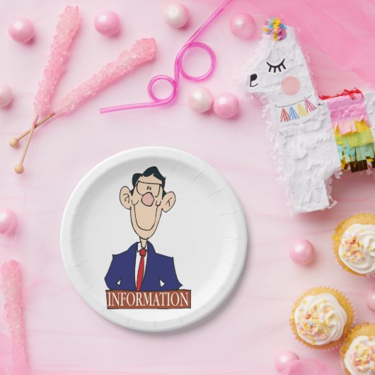 Voorlichtingsfunctionaris Papieren Bordje (Feest)