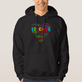 Voorlichtingsplein voor kleurrijk hartteam, eerste hoodie