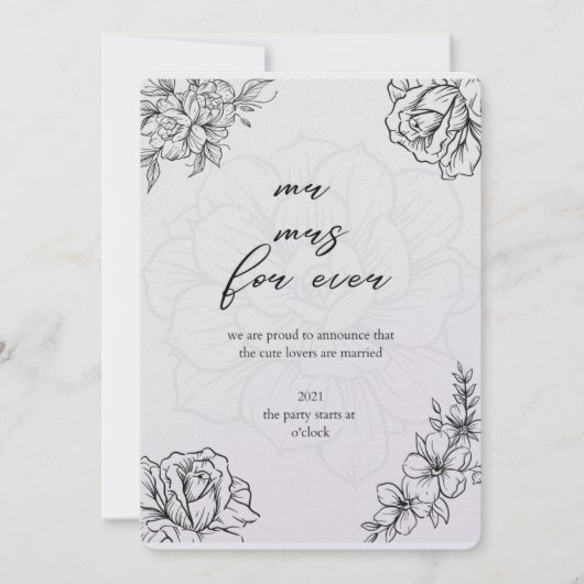 voorliefde voor bruiloft kaart (Voorkant)