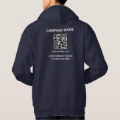 Voorlogo - Bedrijfscontactgegevens en URL QR-code Hoodie (Achterkant)