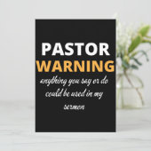 Voorloper waarschuwt alles wat u zegt of doet bedankkaart (Staand voorkant)