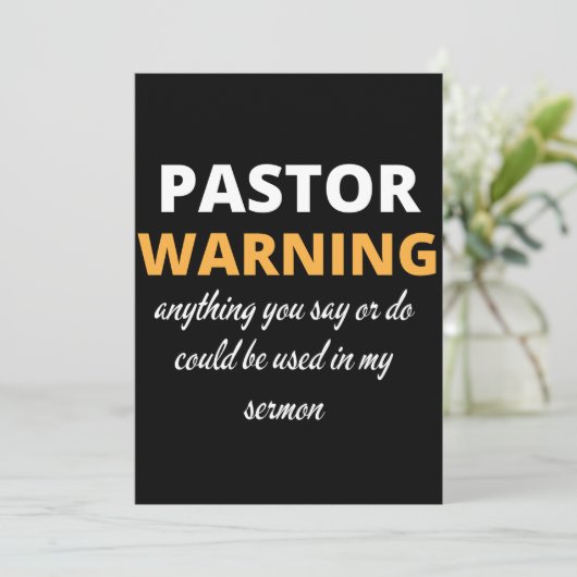 Voorloper waarschuwt alles wat u zegt of doet bedankkaart (Staand voorkant)