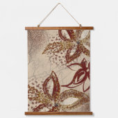 Voorlopig beige Bourgogne Floral Abstract Hangend Wandkleed (Voorkant)