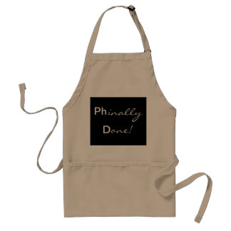 Voorlopig klaar! Ph.D. Afstuderen Apron Standaard Schort