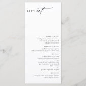 Voorlopig menu met minimalistische afbeelding (Voorkant)