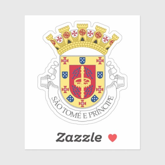 Voorlopig wapen van Sao Tomé en Principe Sticker (Vel)