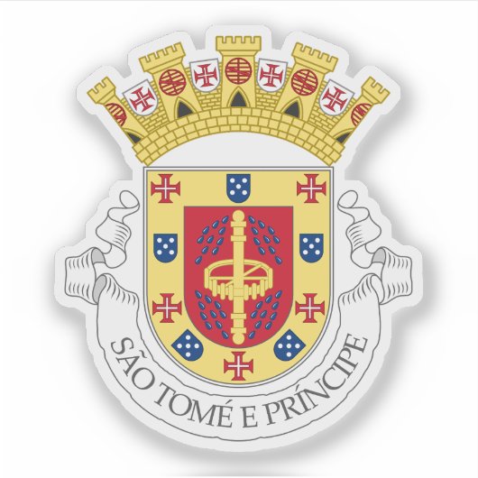 Voorlopig wapen van Sao Tomé en Principe Sticker (Voorkant)
