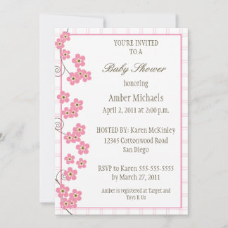 Voorlopige Baby shower Uitnodiging roze