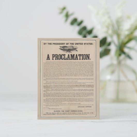 Voorlopige evaluatie Proclamation Broadside Briefkaart (Staand voorkant)