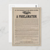 Voorlopige evaluatie Proclamation Broadside Briefkaart (Voorkant / Achterkant)