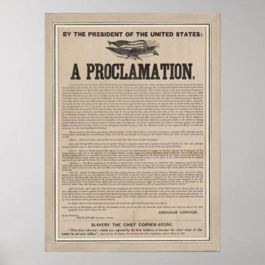 Voorlopige evaluatie Proclamation Broadside Poster (Voorkant)