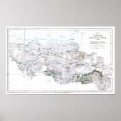  voorlopige kaart van de Mount Everest Poster (Voorkant)