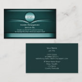 Voorlopige managers - Art Deco Style Blauwgroen me Visitekaartje (Voorkant / Achterkant)