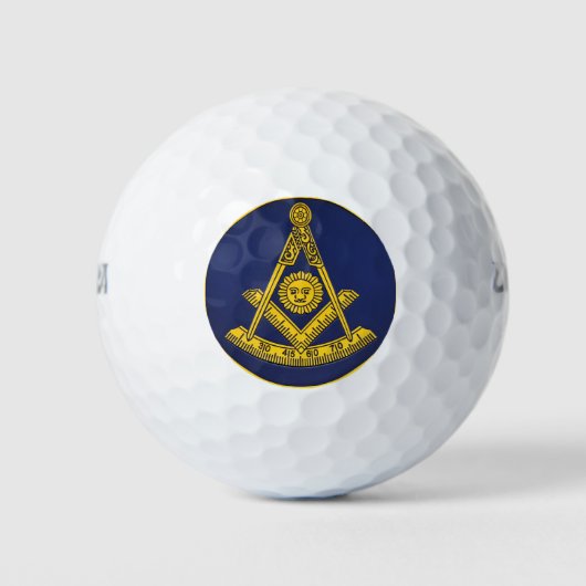 Voorlopige master Freemason Square and Compass Mas Golfballen (Voorkant)