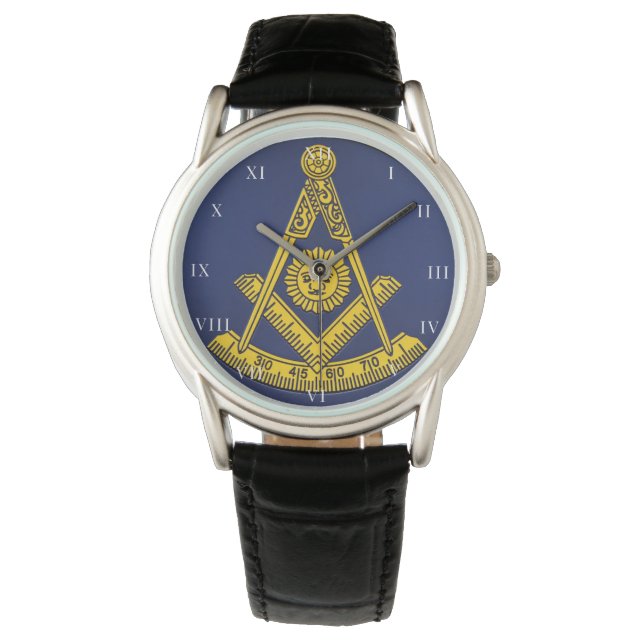 Voorlopige master Freemason Square and Compass Mas Horloge (Voorkant)