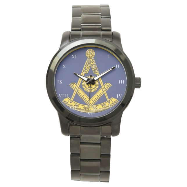 Voorlopige master Freemason Square and Compass Mas Horloge (Voorkant)