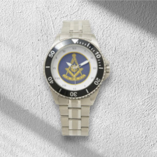 Voorlopige master Freemason Square and Compass Mas Horloge