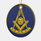Voorlopige master Freemason Square and Compass Mas Keramisch Ornament (Links)