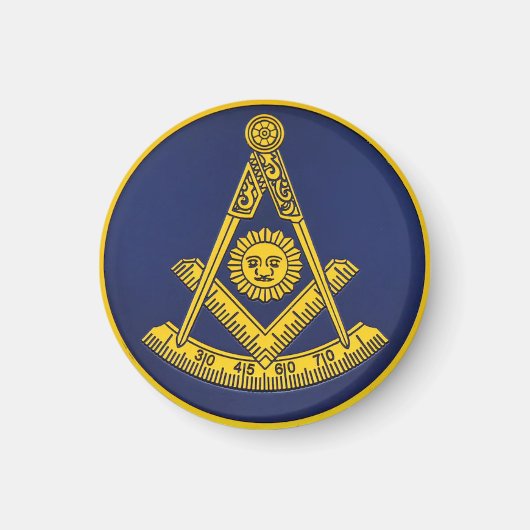 Voorlopige master Freemason Square and Compass Mas Magneet (Voorkant)