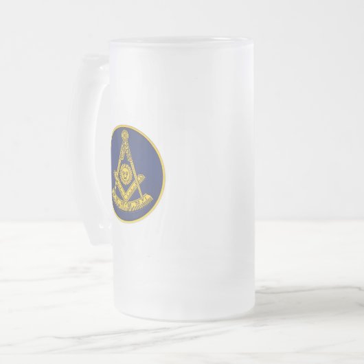 Voorlopige master Freemason Square and Compass Mas Matglas Bierpul (Voorkant links)