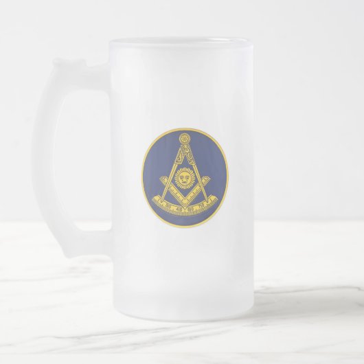 Voorlopige master Freemason Square and Compass Mas Matglas Bierpul (Links)